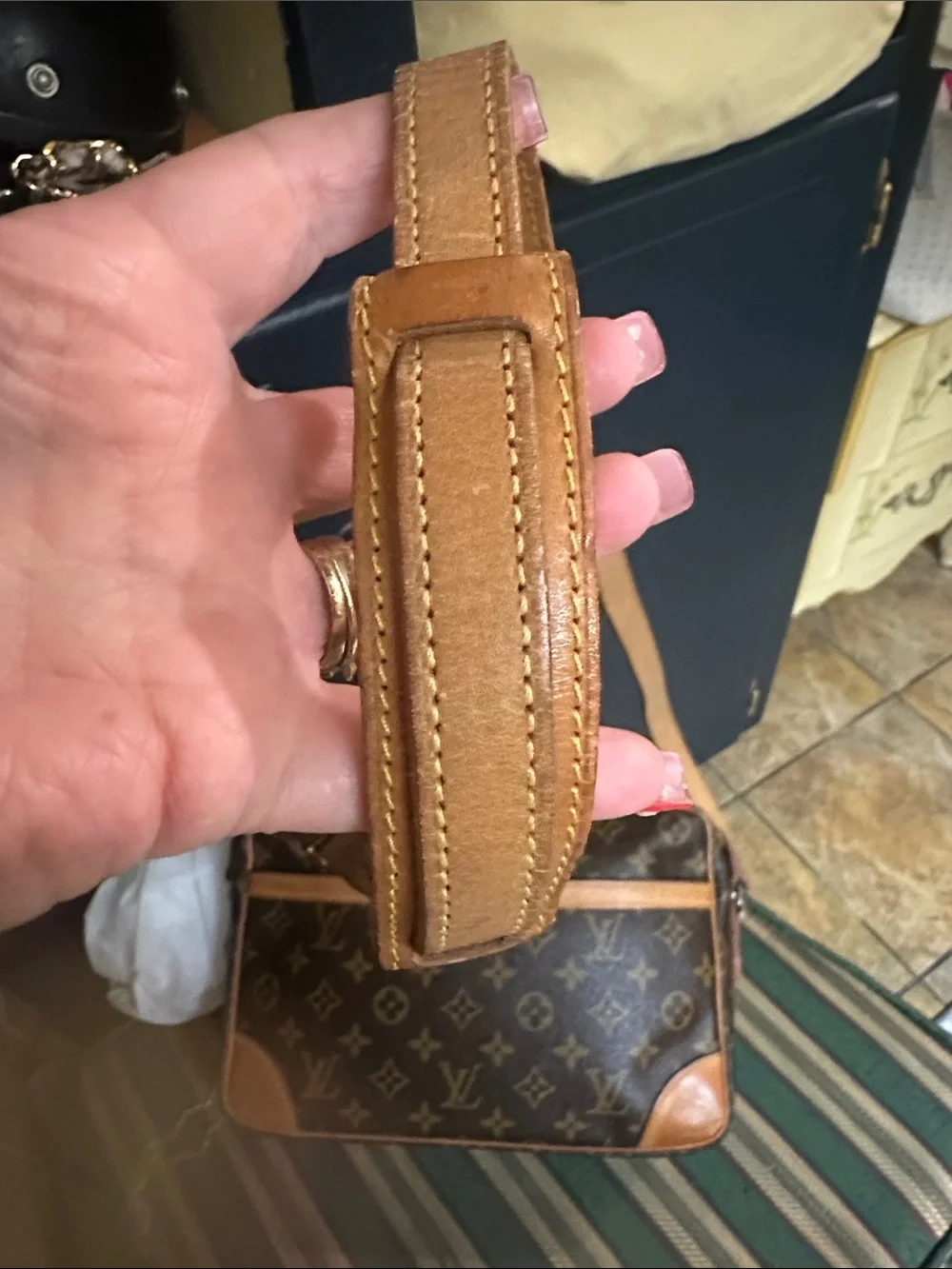 Louis Vuitton Monogram Canvas Messenger Bag in Brown and Tan